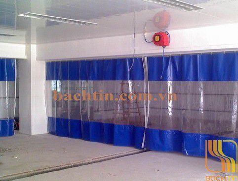 Rèm nhựa PVC ngăn nước nhà rửa xe tại Huế